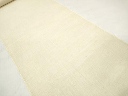平和屋着物＊夏物 西陣 名古屋帯 帯反物 香色 麻 逸品 未使用 DABD7716zzz