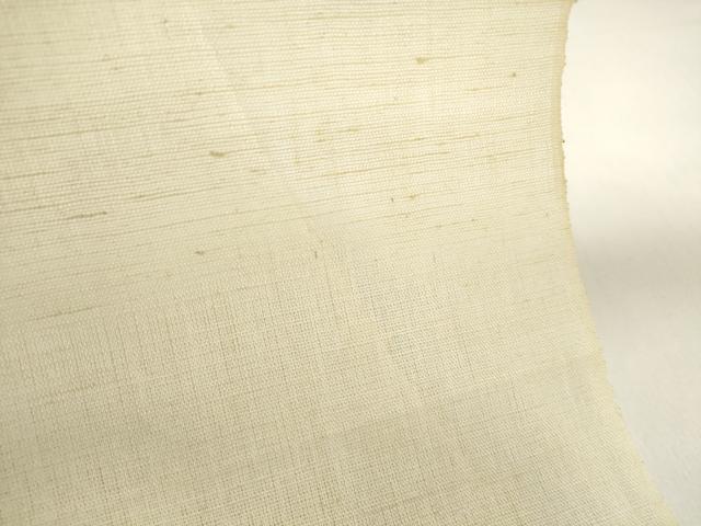 平和屋着物＊夏物 西陣 名古屋帯 帯反物 香色 麻 逸品 未使用 DABD7716zzz