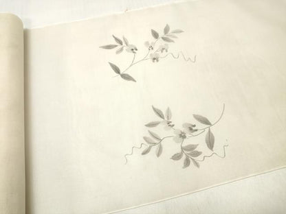 平和屋着物＊夏物 西陣 名古屋帯 帯反物 紗紬 手描き 露草 逸品 未使用 DABD7717zzz