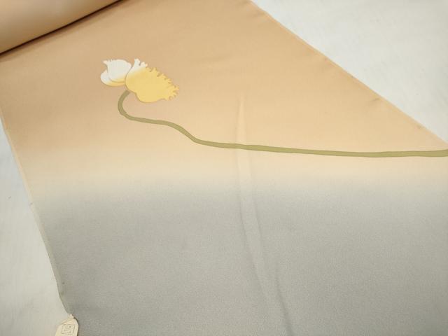 平和屋着物●京都の和装業の老舗一門　千切屋　付下げ　反物　着尺　草花文　高橋完次作　紙タグ付き　逸品　未使用　DABD7743zzz