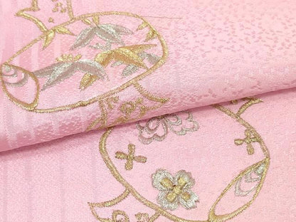 平和屋着物▼付下げ 反物 着尺 八掛付き 刺繍 打ち出の小槌 金銀糸 逸品 未使用 DABD7745zzz