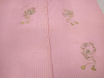 平和屋着物▼付下げ 反物 着尺 八掛付き 刺繍 打ち出の小槌 金銀糸 逸品 未使用 DABD7745zzz