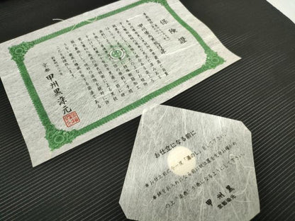 平和屋着物＊夏物 黒紋付 黒反物 着尺 駒絽 藍下染 甲州黒 逸品 未使用 DABD7777zzz