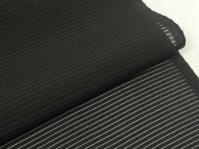 平和屋着物＊夏物 黒紋付 黒反物 着尺 駒絽 堅牢染 泥染 神路黒 逸品 未使用 DABD7778zzz