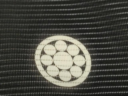 平和屋着物＊夏物 黒紋付 黒反物 着尺 駒絽 堅牢染 泥染 神路黒 逸品 未使用 DABD7778zzz