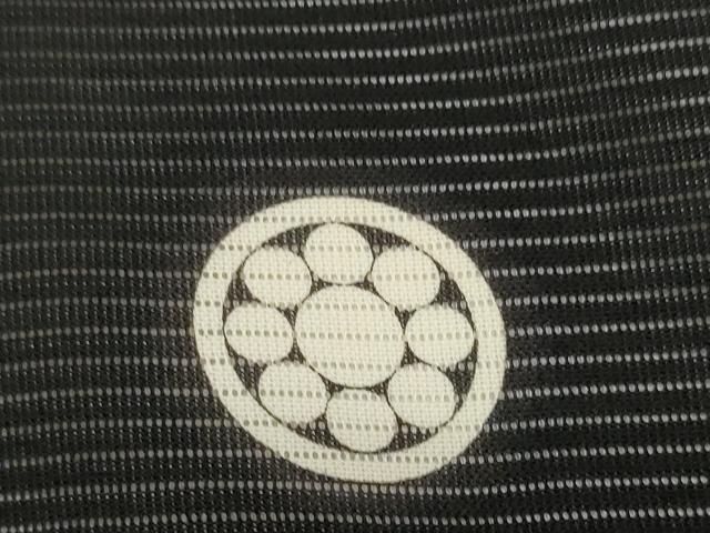 平和屋着物＊夏物 黒紋付 黒反物 着尺 駒絽 堅牢染 泥染 神路黒 逸品 未使用 DABD7778zzz