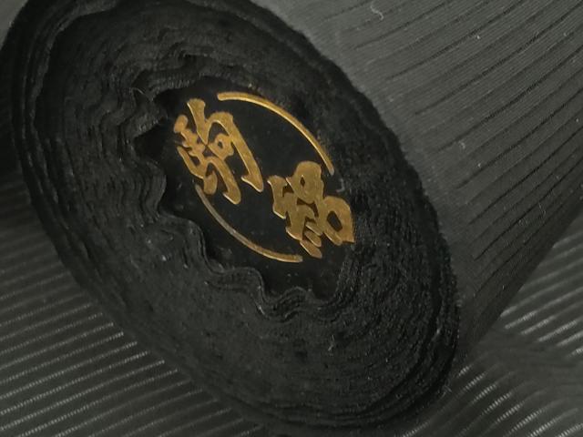 平和屋着物＊夏物 黒紋付 黒反物 着尺 駒絽 泥染 逸品 未使用 DABD7779zzz
