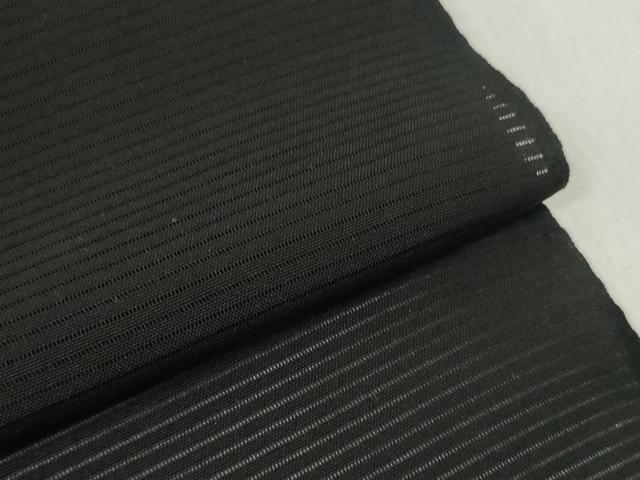 平和屋着物＊夏物 黒紋付 黒反物 着尺 絽 紅下黒染 逸品 未使用 DABD7780zzz