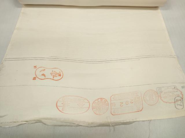平和屋着物▼和装小物 白生地 端切れ ハギレ 夏物 絽 五泉 生成り色 リメイク生地 材料 逸品 DABD7786zzz