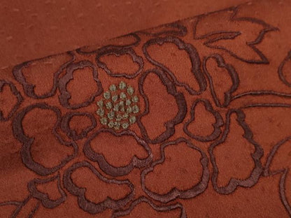 平和屋着物▼和装小物 端切れ ハギレ 解き反生地 総刺繍 草花文 リメイク生地 材料 逸品 DABD7788zzz