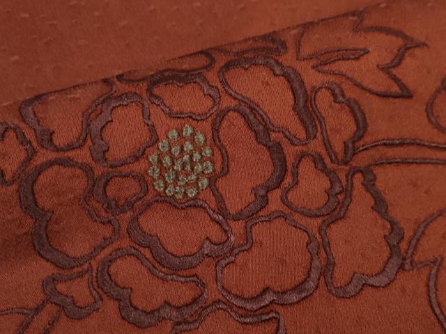 平和屋着物▼和装小物 端切れ ハギレ 解き反生地 総刺繍 草花文 リメイク生地 材料 逸品 DABD7788zzz