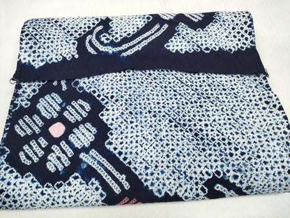 平和屋着物＊夏物 有松鳴海絞り 浴衣 反物 着尺 花繋ぎ 綿 逸品 未使用 DABD7791zzz