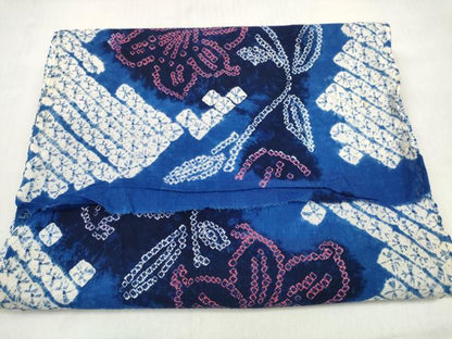 平和屋着物＊夏物 有松鳴海絞り 浴衣 反物 着尺 花繋ぎ 綿 逸品 未使用 DABD7793zzz