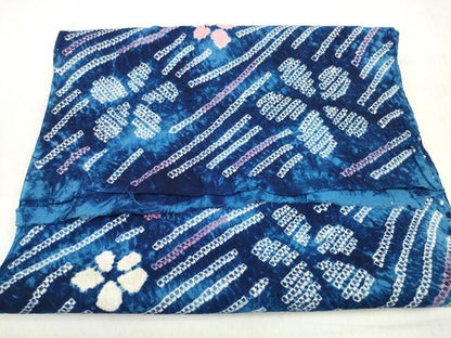 平和屋着物＊夏物 有松鳴海絞り 浴衣 反物 着尺 花散らし 綿 逸品 未使用 DABD7795zzz