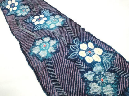 平和屋着物＊夏物　有松鳴海絞り　浴衣　反物　着尺　花繋ぎ　湯のし前　綿　逸品　未使用　DABD7797zzz