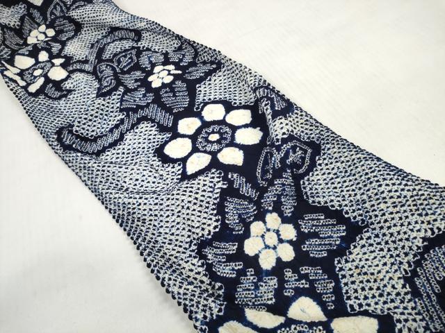 平和屋着物＊夏物 有松鳴海絞り 浴衣 反物 着尺 花繋ぎ 湯のし前 綿 逸品 未使用 DABD7799zzz