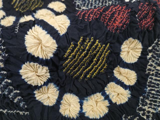 平和屋着物＊夏物 名古屋絞り 浴衣 反物 着尺 花繋ぎ 湯のし前 証紙付き 綿 逸品 未使用 DABD7804zzz