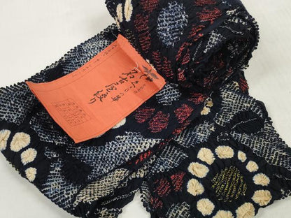 平和屋着物＊夏物 名古屋絞り 浴衣 反物 着尺 花繋ぎ 湯のし前 証紙付き 綿 逸品 未使用 DABD7804zzz