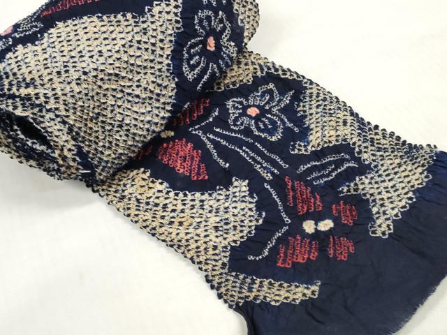 平和屋着物＊夏物 有松鳴海絞り 浴衣 反物 着尺 舞蝶文 湯のし前 綿 逸品 未使用 DABD7805zzz