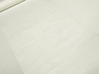 平和屋着物＊夏物 長襦袢 小千谷ちぢみ 反物 着尺 葉唐草紋紗 生成り色 小千谷織物 証紙付き 麻 逸品 未使用 DABD7824zzz