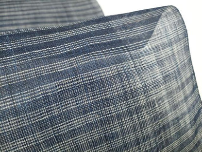 平和屋着物▽羽織・コート　反物　羽尺　スリーシーズン　春夏秋　塵除け　横縞　麻　逸品　未使用　DABD7864zzz