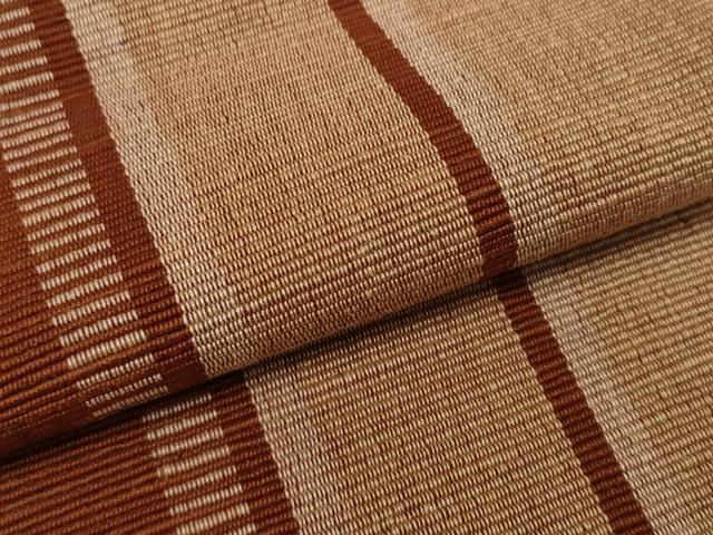 平和屋着物●沖縄県伝統工芸品　八重山ミンサー　手織り　名古屋帯　帯反物　綿　逸品　DABD7876zzz