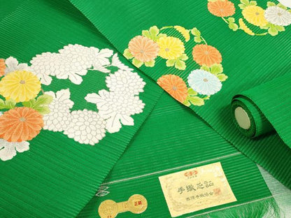 平和屋着物＊夏物 西陣 河村織物 河村つづれ 名古屋帯 帯反物 花丸文 金銀糸 証紙付き 逸品 未使用 DABD7888zzz