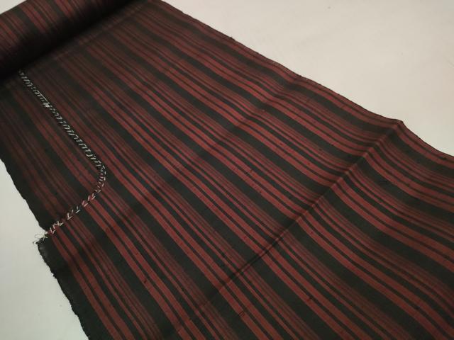 平和屋着物▼羽織・コート　解き反物　羽尺　紬地　間道　逸品　DABD7907zzz