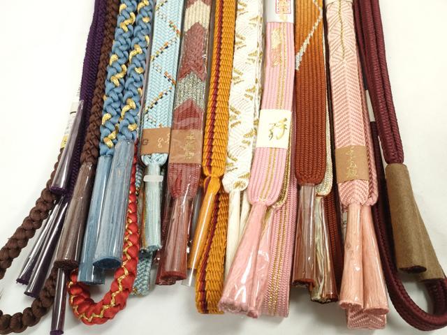 平和屋着物●和装小物　帯締め10本セット　礼装用　組紐　高麗組　笹浪組　冠組　金糸　逸品　未使用　DABD7911zzz