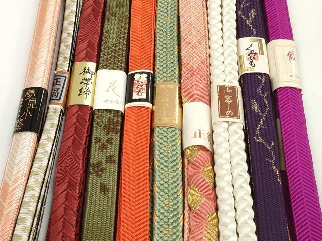 平和屋着物●和装小物　帯締め10本セット　組紐　高麗組　笹浪組　大和組　金糸　逸品　未使用　DABD7914zzz