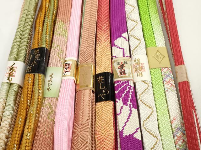 平和屋着物○和装小物 帯締め10本セット 礼装用 組紐 高麗組 笹