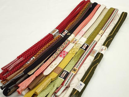 平和屋着物●和装小物　帯締め10本セット　礼装用　組紐　高麗組　笹浪組　金糸　逸品　未使用　DABD7918zzz