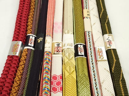 平和屋着物●和装小物　帯締め10本セット　礼装用　組紐　高麗組　笹浪組　金糸　逸品　未使用　DABD7918zzz