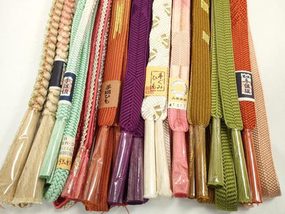 平和屋着物●和装小物　帯締め10本セット　礼装用　組紐　高麗組　笹浪組　唐組　金銀糸　逸品　未使用　DABD7920zzz