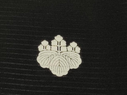 平和屋着物＊夏物 黒紋付 黒反物 着尺 絽 藍下黒染 逸品 未使用 DABD7934zzz