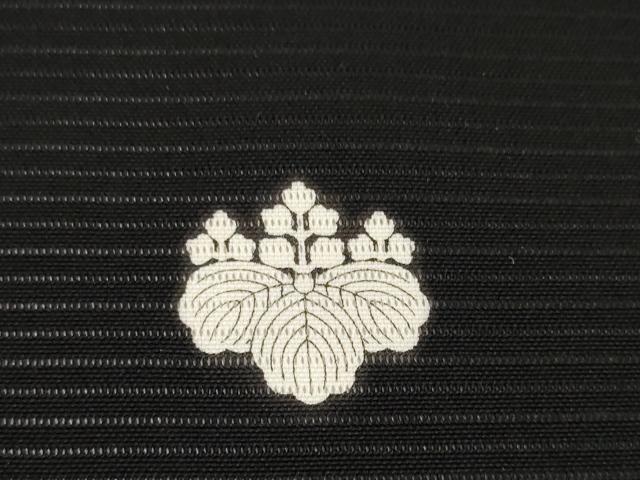 平和屋着物＊夏物 黒紋付 黒反物 着尺 駒絽 逸品 未使用 DABD7935zzz