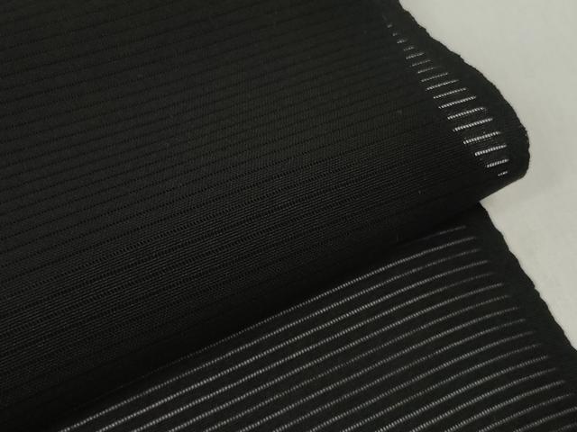 平和屋着物＊夏物 黒紋付 黒反物 着尺 駒絽 泥黒染 深泥黒 逸品 未使用 DABD7936zzz