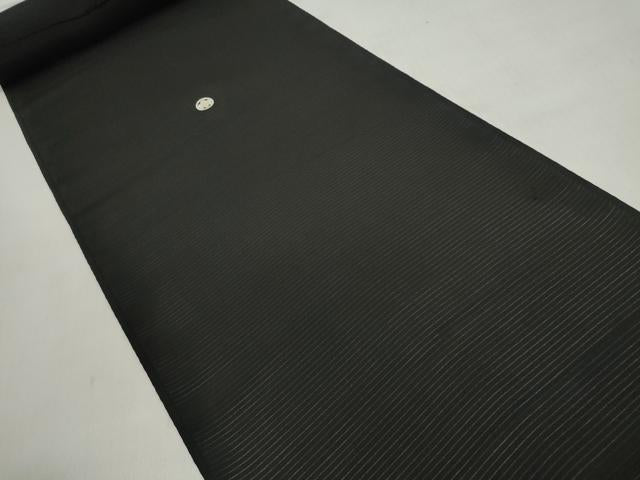 平和屋着物▼和装小物 端切れ ハギレ 夏物 黒紋付 黒生地 解き反物 絽 リメイク生地 材料 正絹 逸品 DABD7940zzz