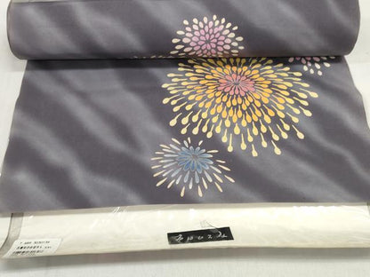 平和屋着物＊夏物 服飾評論家 市田ひろみ 浴衣 反物 着尺 花火 綿 逸品 未使用 DABD7963zzz