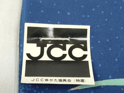 平和屋着物＊夏物 浴衣 反物 着尺 三井ゆり 花に蜻蛉 綿 未使用 DABD7967zzz