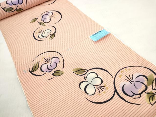 平和屋着物＊夏物 世界的ファッションデザイナー 山本寛斎 kansaiブランド 浴衣 反物 着尺 花丸文 綿 逸品 未使用 DABD7970zzz