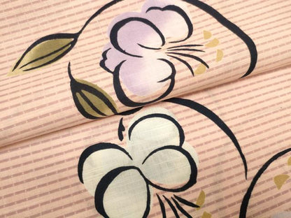 平和屋着物＊夏物 世界的ファッションデザイナー 山本寛斎 kansaiブランド 浴衣 反物 着尺 花丸文 綿 逸品 未使用 DABD7970zzz