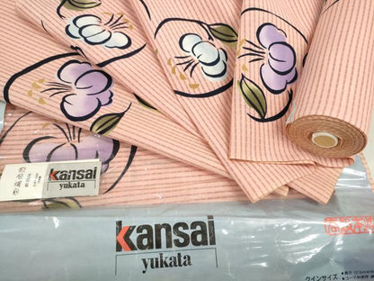 平和屋着物＊夏物 世界的ファッションデザイナー 山本寛斎 kansaiブランド 浴衣 反物 着尺 花丸文 綿 逸品 未使用 DABD7970zzz