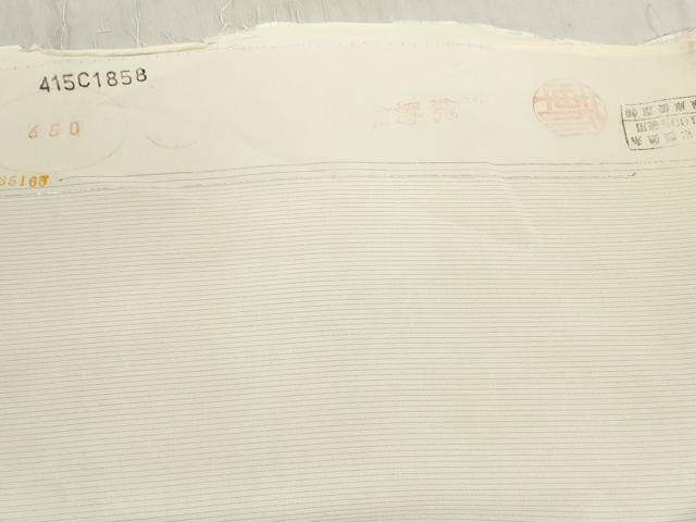 平和屋着物＊夏物　白生地　反物　着尺　駒絽　生成り色　逸品　未使用　DABD7975zzz