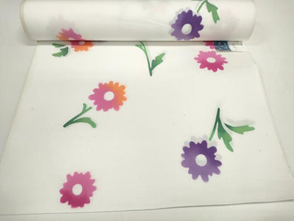 平和屋着物＊夏物　竺仙鑑製　浴衣　反物　着尺　草花文　証紙付き　綿　逸品　未使用　DABD8002zzz