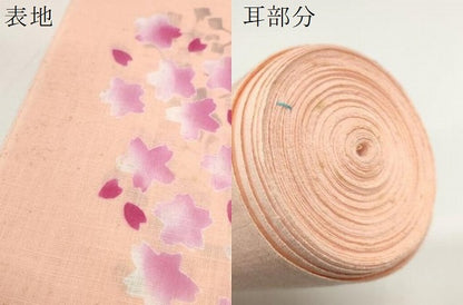 平和屋着物＊夏物　竺仙鑑製　浴衣　反物　着尺　扇面花文　証紙付き　綿　逸品　未使用　DABD8003zzz