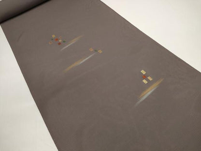 平和屋着物＊夏物　付下げ　反物　着尺　絽　竹屋町刺繍　色紙散らし　金糸　逸品　未使用　DABD8017zzz