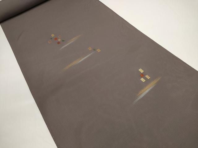 平和屋着物＊夏物　付下げ　反物　着尺　絽　竹屋町刺繍　色紙散らし　金糸　逸品　未使用　DABD8017zzz
