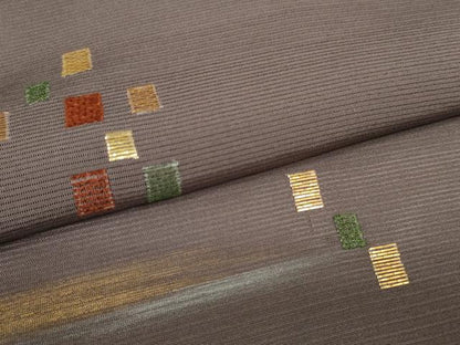平和屋着物＊夏物　付下げ　反物　着尺　絽　竹屋町刺繍　色紙散らし　金糸　逸品　未使用　DABD8017zzz