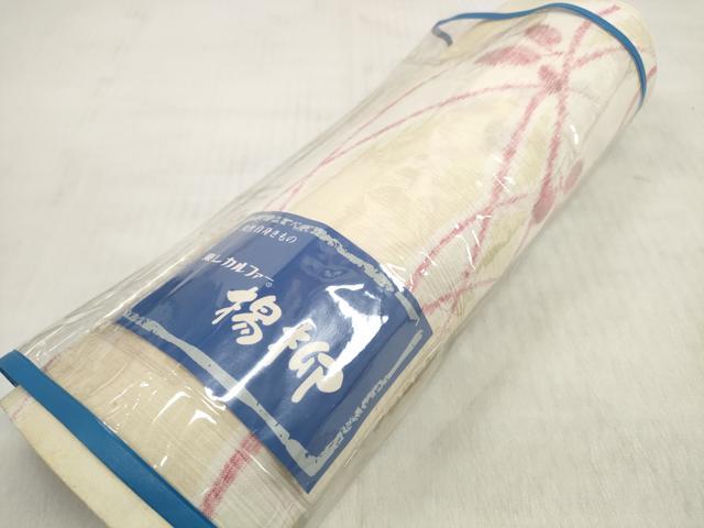 平和屋着物＊夏物　小紋　反物　着尺　芝　萩　東レカルファー　未使用　DABD8048zzz